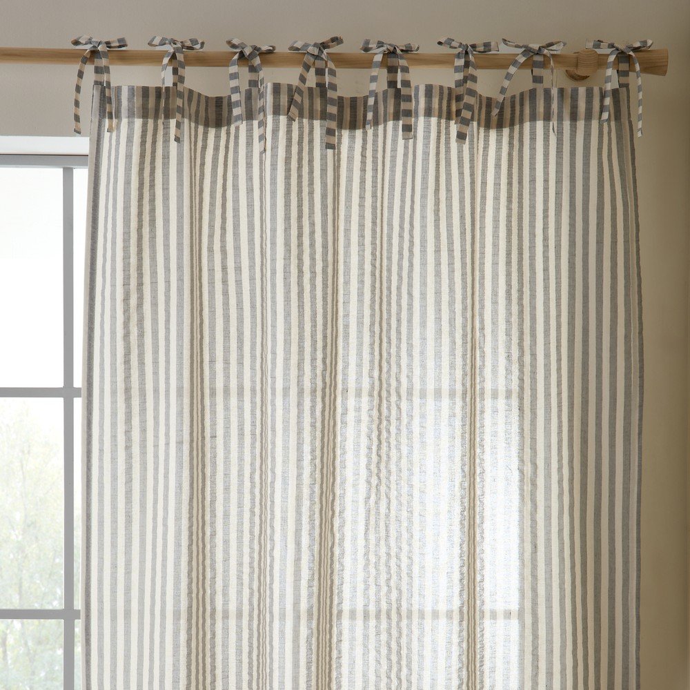 Szürke függöny 140x229 cm Zanzibar Woven Stripe – Pineapple Elephant